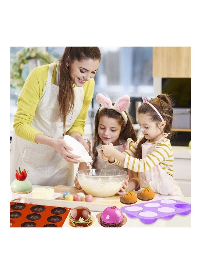 XiuWoo 2_Piece Semi Sphere Silicone Mold And Baking Molds for Making Hot Chocolate Bombs multicolour - Image 2