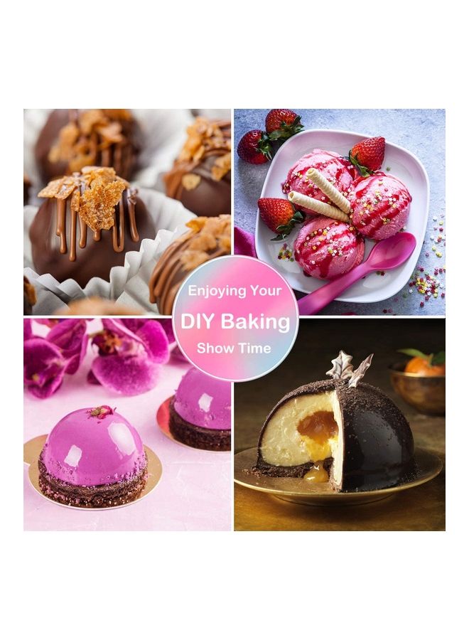 XiuWoo 2_Piece Semi Sphere Silicone Mold And Baking Molds for Making Hot Chocolate Bombs multicolour - Image 4