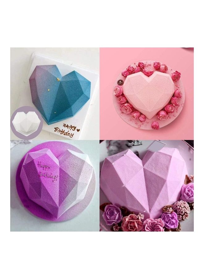 XiuWoo - Silicone Chocolate Molds, 9PCS Love Mousse Heart Shaped Cake Mold Trays, Non-Sticky Silicone Letter Mold with Wooden Hammers multicolour - Image 1