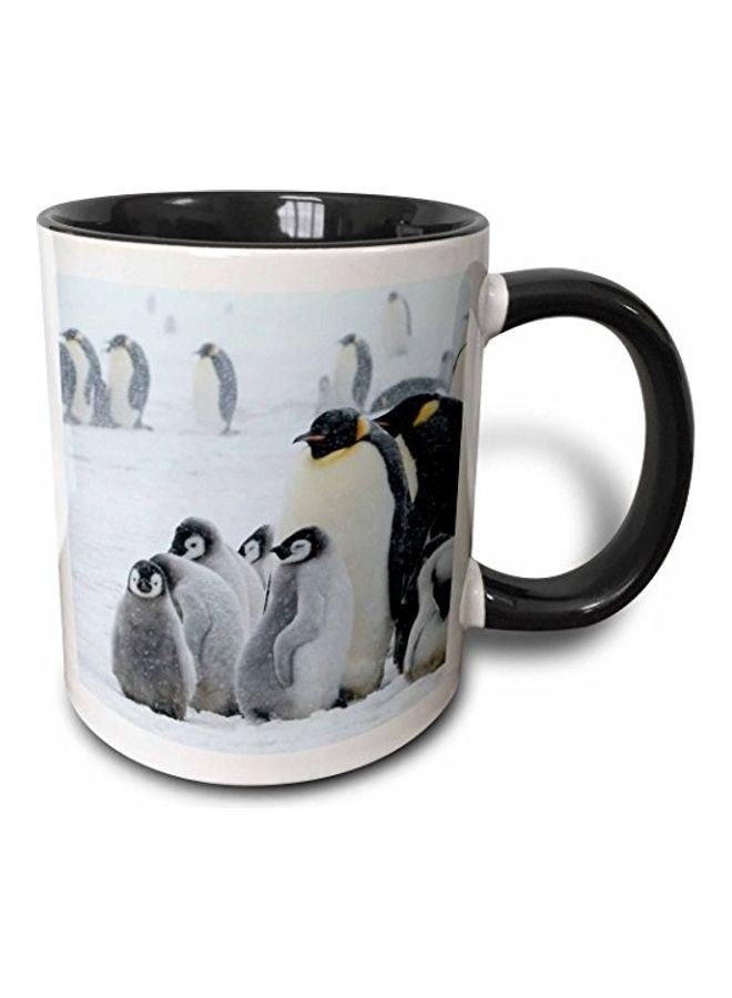 3DROSE Emperor Penguins Printed Mug Multicolour 