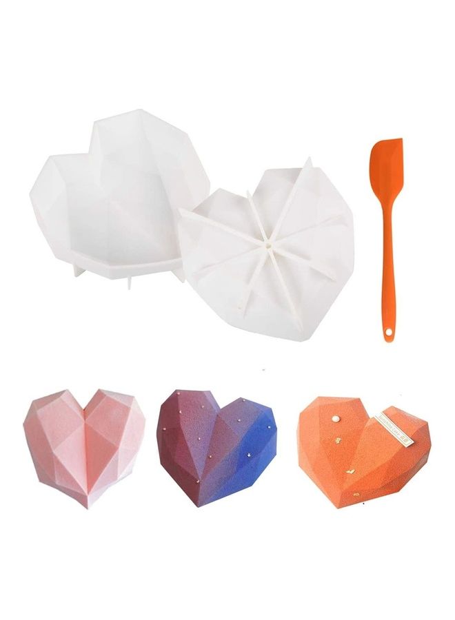 XiuWoo 2 Pack Hot Chocolate Bomb Molds Semi Sphere 6 Holes Silicone Mold for Baking Cake DIY, Candy, Pudding White/orange 7*7inch - Image 1