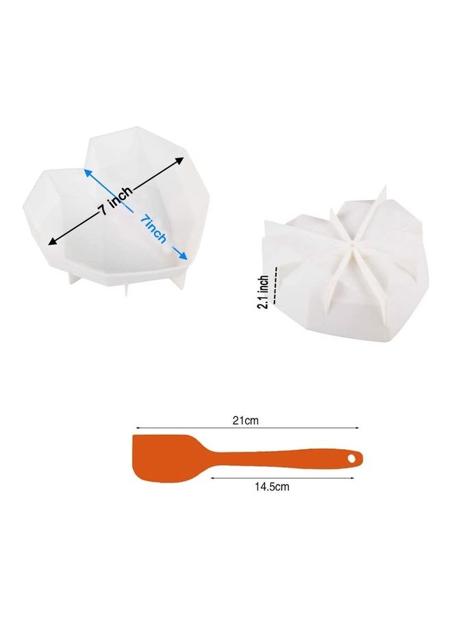 XiuWoo 2 Pack Hot Chocolate Bomb Molds Semi Sphere 6 Holes Silicone Mold for Baking Cake DIY, Candy, Pudding White/orange 7*7inch - Image 2