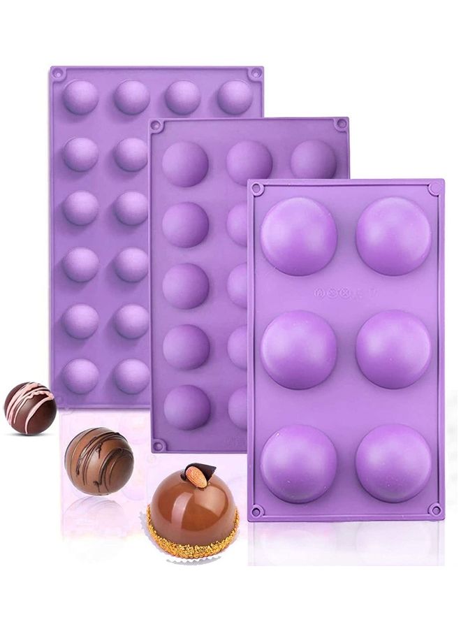 XiuWoo - Hot chocolate bomb mold chocolate ball mold Chocolate Chip Rectangular Mousse Desert Biscuit Stick Bread Baking DIY Silicone Mold (3 rounds) multicolour one sizecm - Image 1