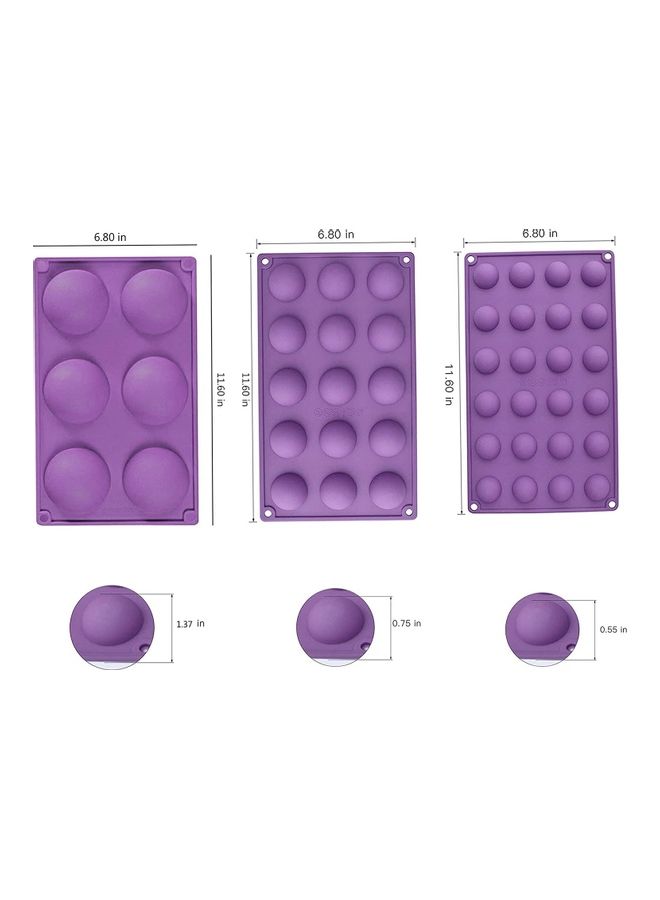 XiuWoo - Hot chocolate bomb mold chocolate ball mold Chocolate Chip Rectangular Mousse Desert Biscuit Stick Bread Baking DIY Silicone Mold (3 rounds) multicolour one sizecm - Image 1