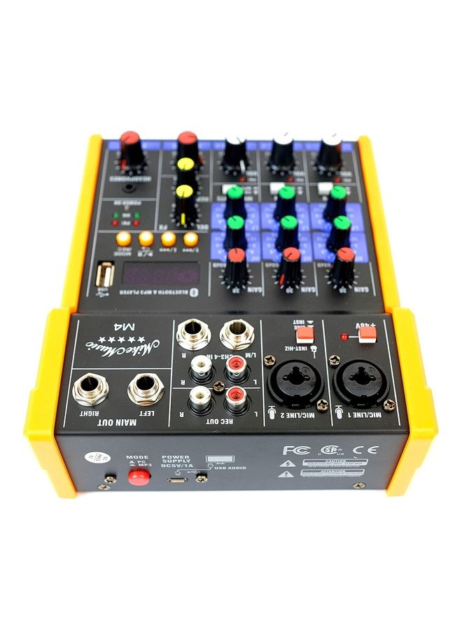 Mike Music - 4 Channels Audio Mixer With Sound Mixing Console4 Channels Audio Mixer With Bluetooth Record - Image 1