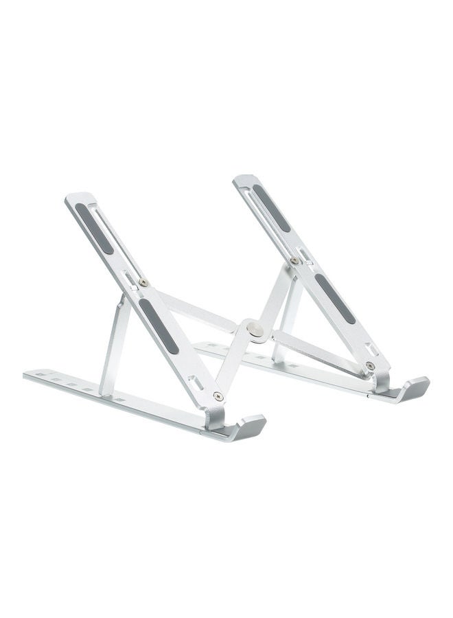 6-Levels Foldable Laptop Stand With Storage Bag 26x2x6cm Silver  - Image 3