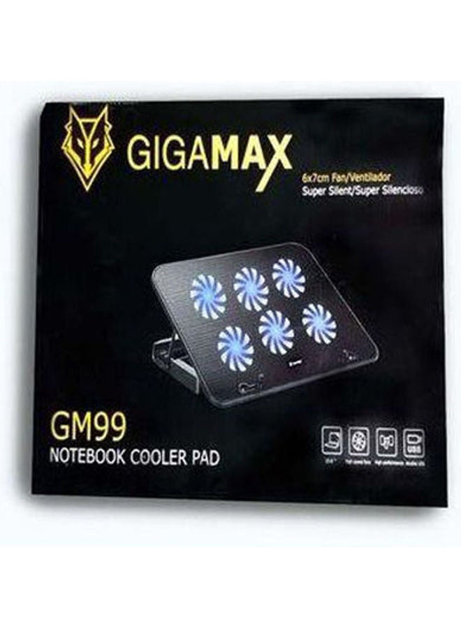 Gigamax Gm99 Laptop Fan Cooler Black