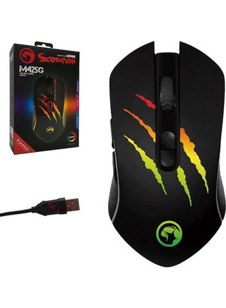 Scorpion M425G RGB Gaming Mouse | Optical Sensor 3,200 DPI | 7 Programmable Buttons | PC / Laptop / PS4 - v1611603180/N43973439A_1