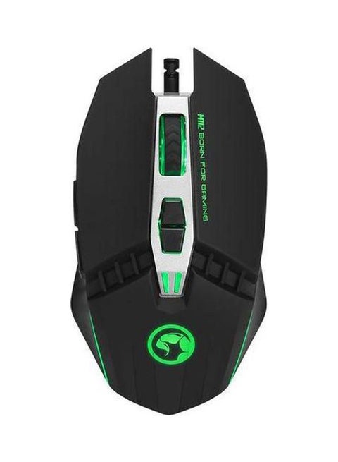 M112 USB Wired Gaming Programmable Mouse Multi DPI Speed and RGB LED Lights, Black