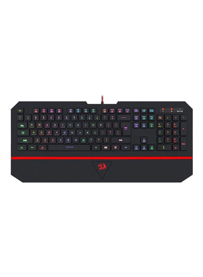 REDRAGON - Silent Gaming Keyboard RGB LED Backlit -104 Key With Wrist Rest - Image 1