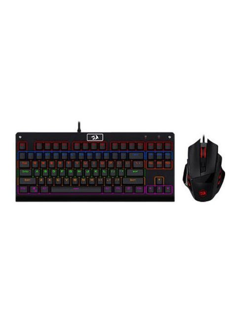Redragon K568R-BA Gaming Keyboard & Mouse Combo (Rainbow Mechanical Blue Switch M609 3200 DPI)