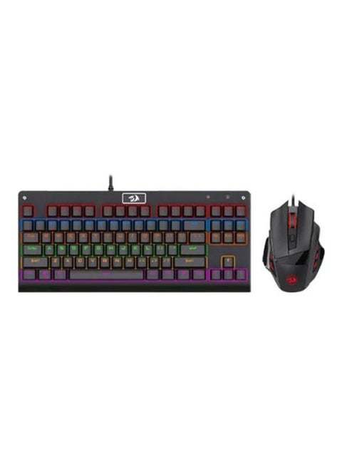 Rainbow Gaming Mechanical Keyboard Blue Switch & Redragon M609 Gaming Mouse 3,200 DPI