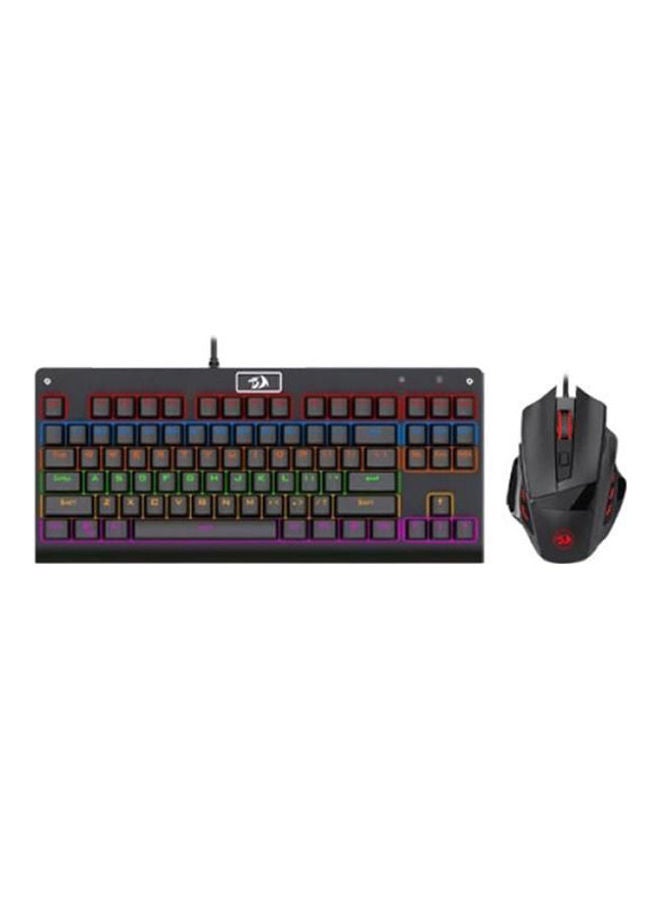 Rainbow Gaming Mechanical Keyboard Blue Switch & Redragon M609 Gaming Mouse 3,200 DPI