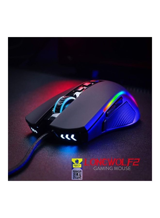REDRAGON - Lonewolf 2 Gaming Mouse Wired - RGB Lighting 9 Programmable Buttons - Image 1