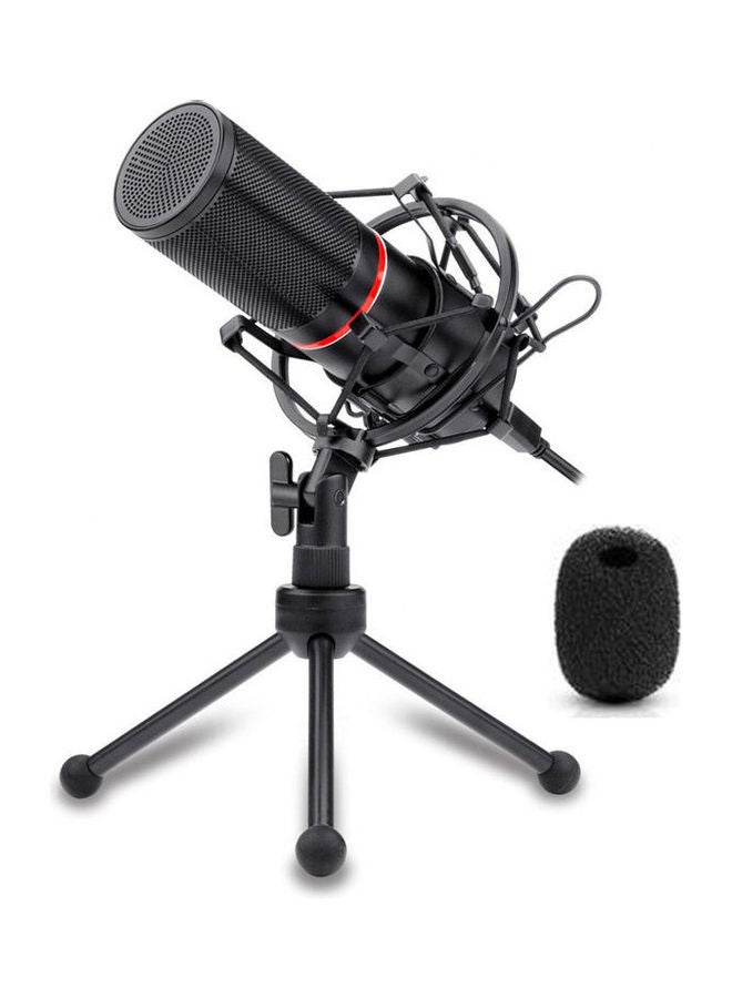 REDRAGON GM300 USB Gaming Microphone, Computer PC Laptop Condenser Mic with Tripod Stand, Pop Filter, Shock Mount, Volume Control/Mute Button, for Streaming/Podcast/Studio Recording/YouTube/Skype  - Image 1
