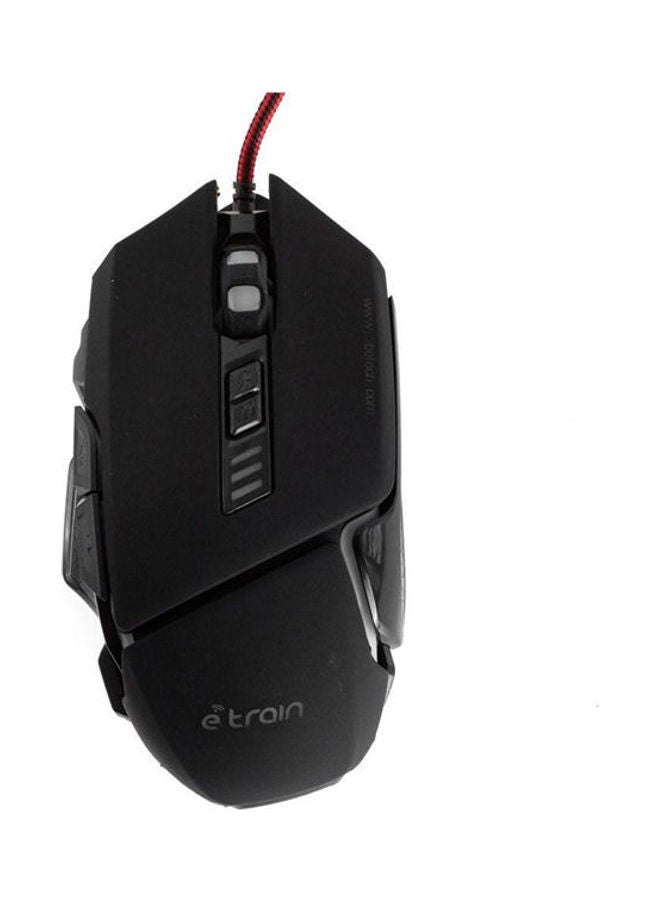 E-Train Gaming Optical Mouse - Black - Image 1