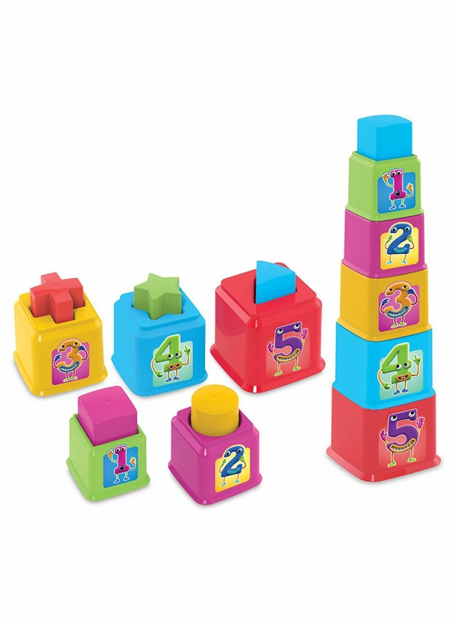 dede 10-Piece Square Tower Shape Sorter  - Image 1