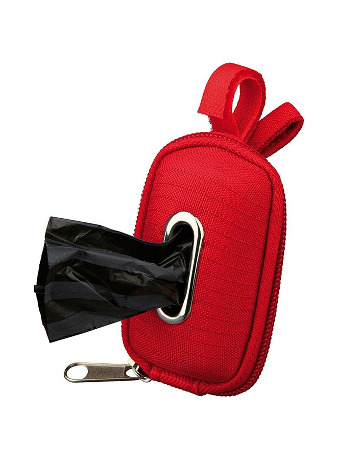 تريكسي حقيبة لتوزيع أكياس التقاط فضلات الكلاب أحمر