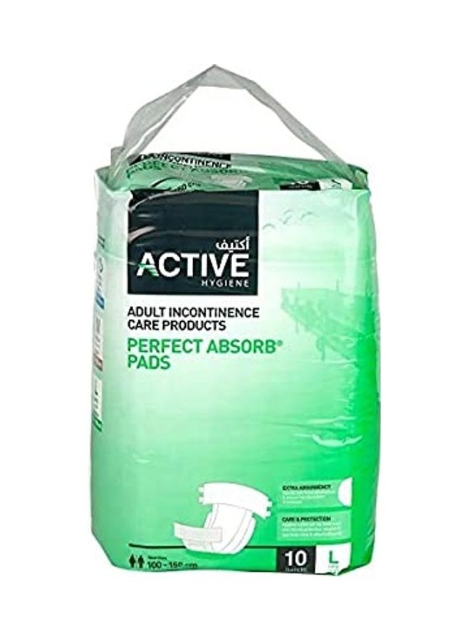 آكتف حفاضات للكبار كبيرة 10 قطع، مقاس الخصر 100-150 سم - Image 2