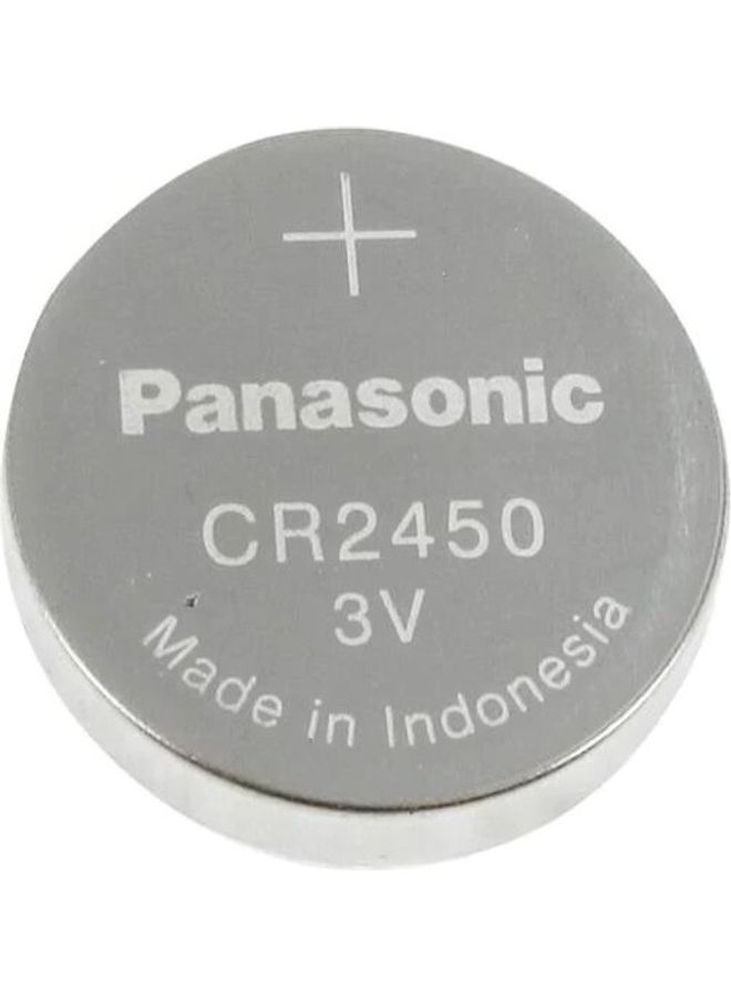 Panasonic - 5-Piece CR2450 Lithium 3V Indonesia Batteries Grey/Blue - Image 1