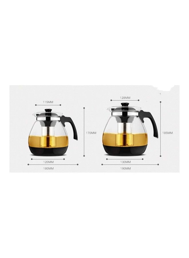 XiuWoo - 5-Piece Heat-Resistant Glass Teapot Set Clear 18.5x19cm - Image 1