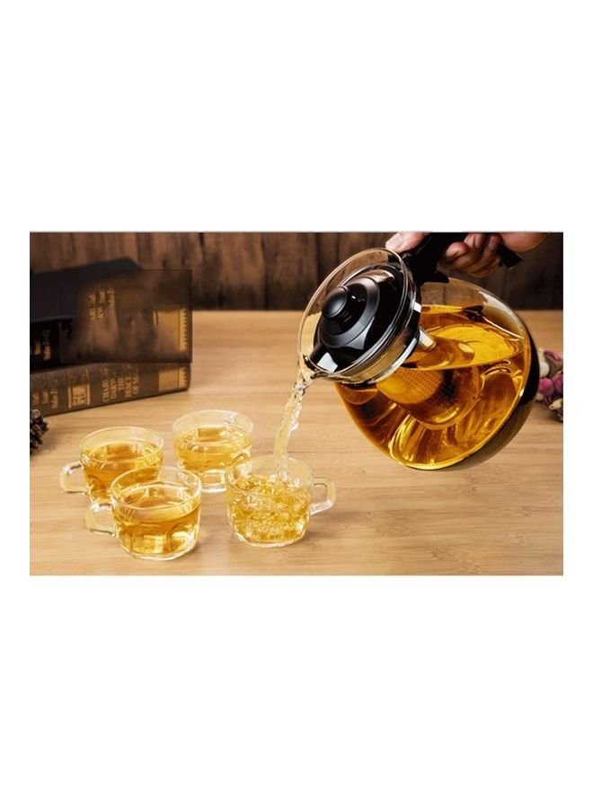 XiuWoo - 5-Piece Heat-Resistant Glass Teapot Set Clear 18.5x19cm - Image 1
