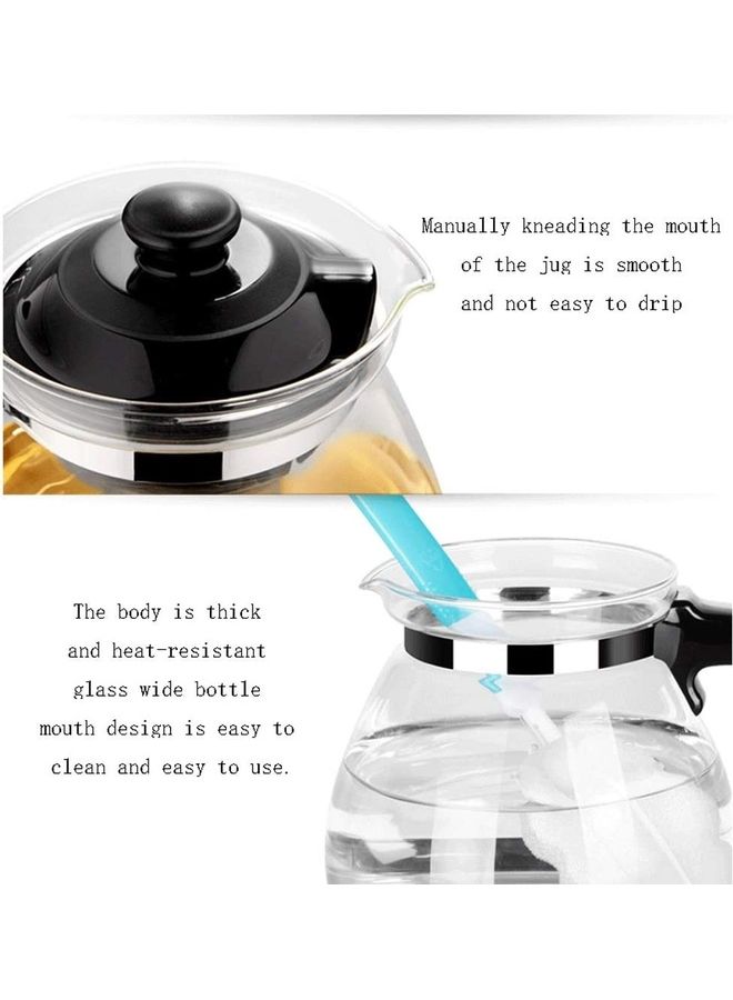 XiuWoo - 5-Piece Heat-Resistant Glass Teapot Set Clear 18.5x19cm - Image 1