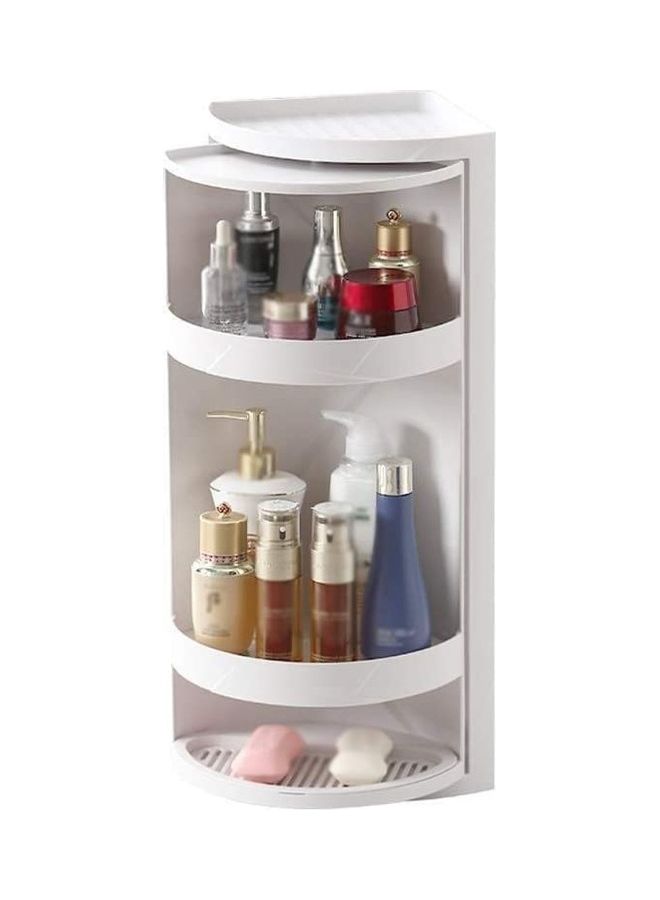 Generic - 360 Degree Bathroom Swivel Corner Shelf White 41.5cm - Image 1