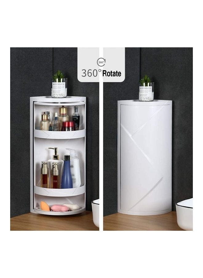 Generic - 360 Degree Bathroom Swivel Corner Shelf White 41.5cm - Image 1