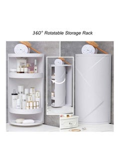 Generic 360 Degree Rotating Triangle Shelf White 41.5cm  - Image 2