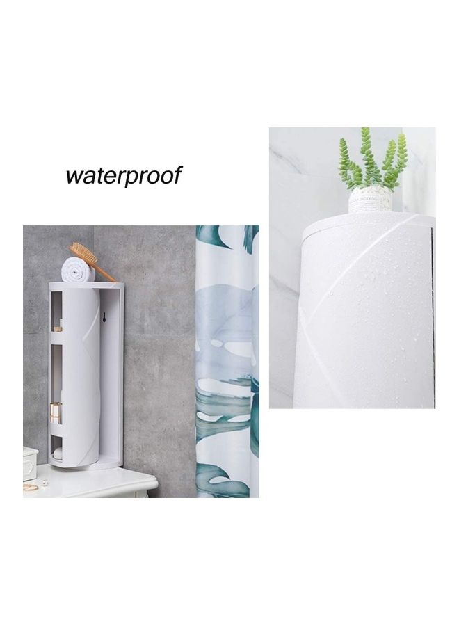 360 Degree Rotating Triangle Shelf White 41.5cm