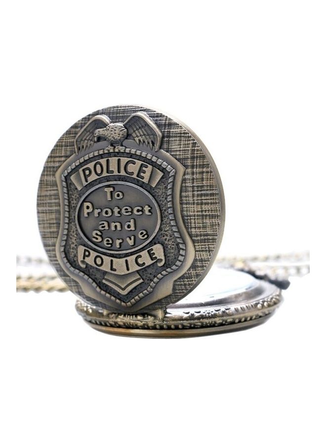 YASH unisex Police To Protect And Serve Themed Analog Pocket Watch - Image 3