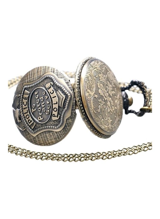 YASH unisex Police To Protect And Serve Themed Analog Pocket Watch - Image 4