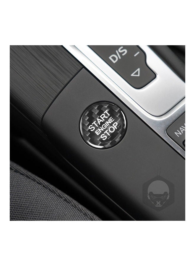 Carbon Fibre Protector Car Engine Start Stop Switch Button Sticker For Audi A3 A4 A5 A6 C5 C6 Q5 Q7 S3 S6 S7
