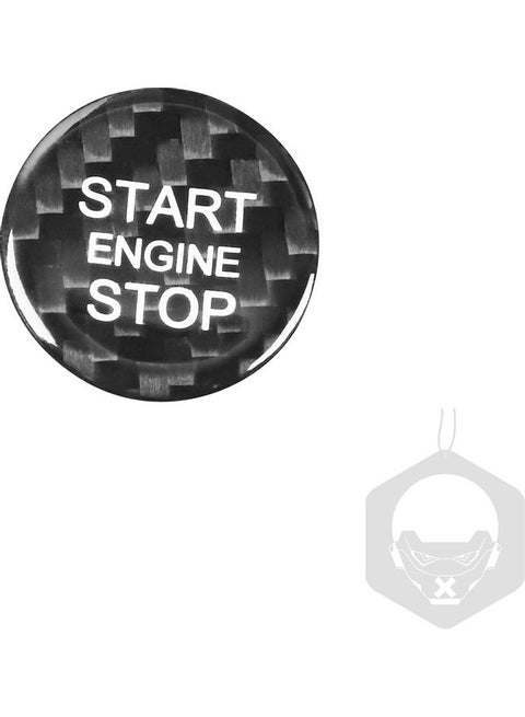 Carbon Fibre Protector Car Engine Start Stop Switch Button Sticker For Audi A3 A4 A5 A6 C5 C6 Q5 Q7 S3 S6 S7
