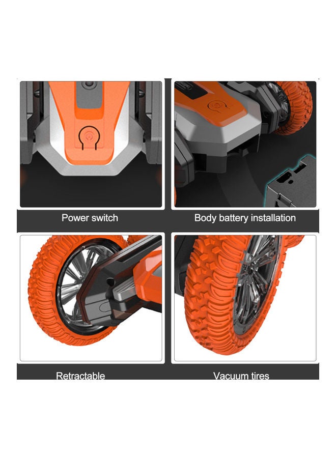 GD99 2.4G 360° Rotation Double-Sided Driving RC Crawler Stunt Car With LED Light And Music 27x9.5x17.5cm - Image 4