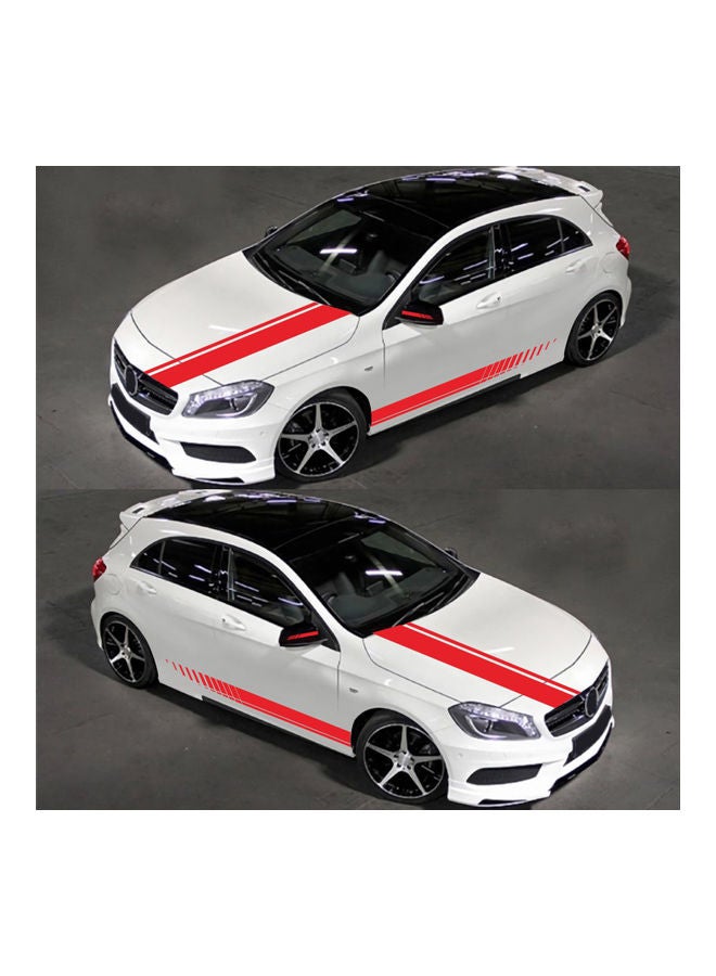 Generic 5-Piece Universal Car Racing Body Side Stripe Skirt Roof Hood Decal Sticker - Image 4