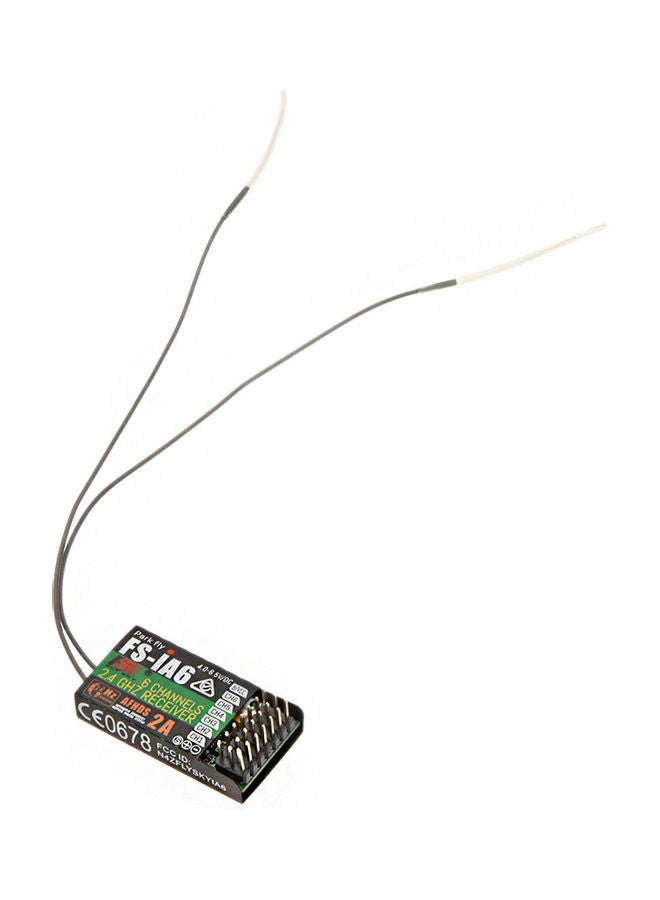 Flysky - 6 Channel Remote Control Receiver With Double Antenna 5x2x3cm - Image 1