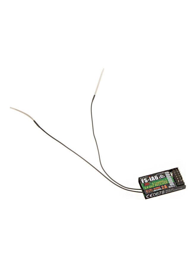 Flysky - 6 Channel Remote Control Receiver With Double Antenna 5x2x3cm - Image 1