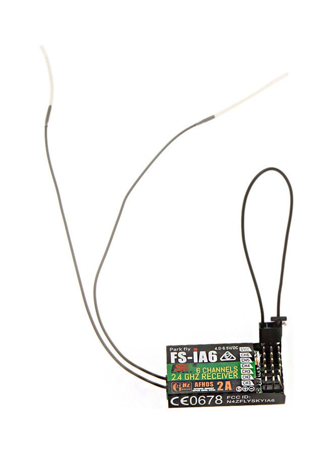 Flysky - 6 Channel Remote Control Receiver With Double Antenna 5x2x3cm - Image 1