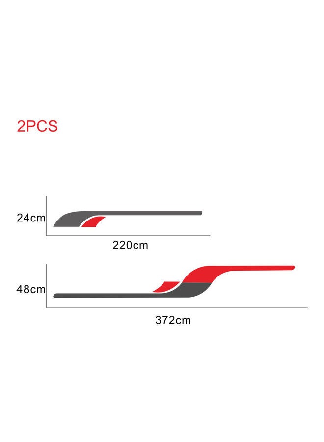 Generic - 2-Piece Graphic Car Body Sticker - Image 1