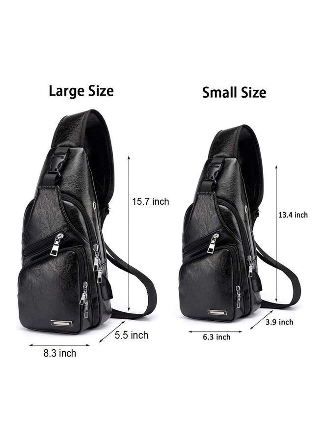 Outdoor Sports Casual Messenger Bag Black  - Image 3
