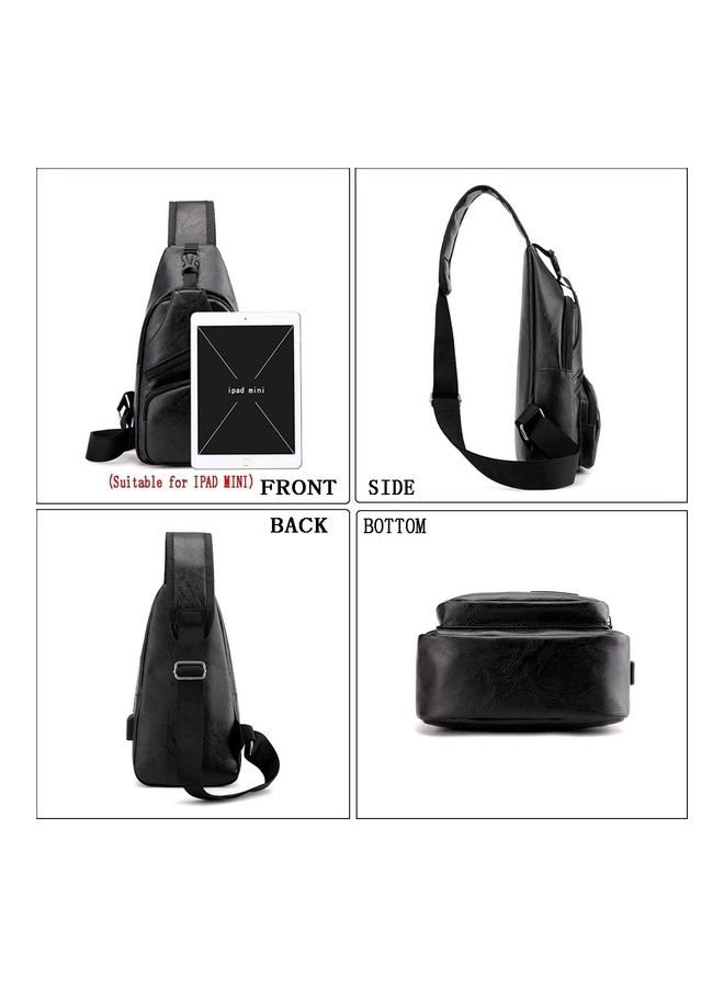 Outdoor Sports Casual Messenger Bag Black  - Image 5