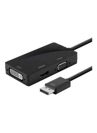 محول 3 في 1 من منفذ شاشة DP ذكر إلى منافذ HDMI وDVI وVGA أسود - v1611652470/N43978702A_1