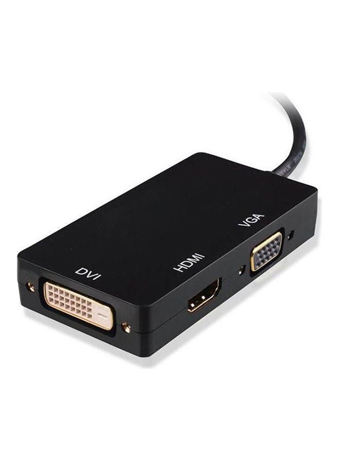 Mini Display Port Thunder Bolt To DVI VGA HDMI Adapter, 3 In 1 Converter Cable For Apple iMac MacBook Book Surface Pro 3/4 ThinkPad X1 Black  - Image 2