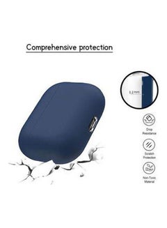 Generic Protective Silicone Apple AirPods Pro Case Separate Head Blue  - Image 2
