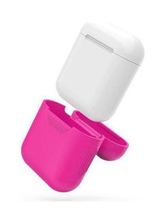 Soft Silicone Shock Proof Protective Cover Case For Apple AirPods Hot Pink