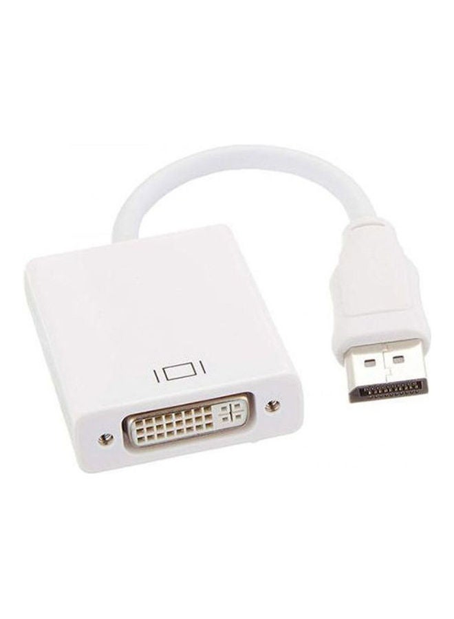 Generic - Display Port to DVI Monitor Display adapter White - Image 1