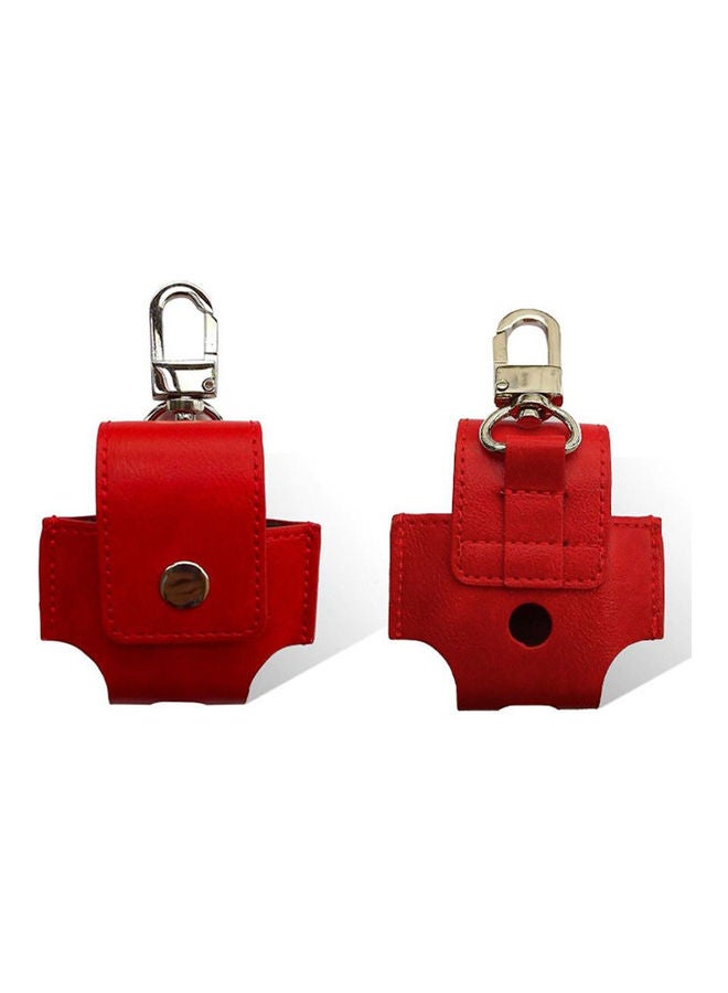 Protective Leather Case Cover For Apple AirPods Red  - Image 2