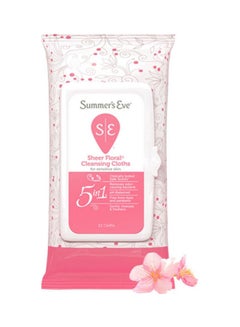 Summer's Eve 32-Piece Sheer Floral Night Time Cleansing Cloths  - Image 1